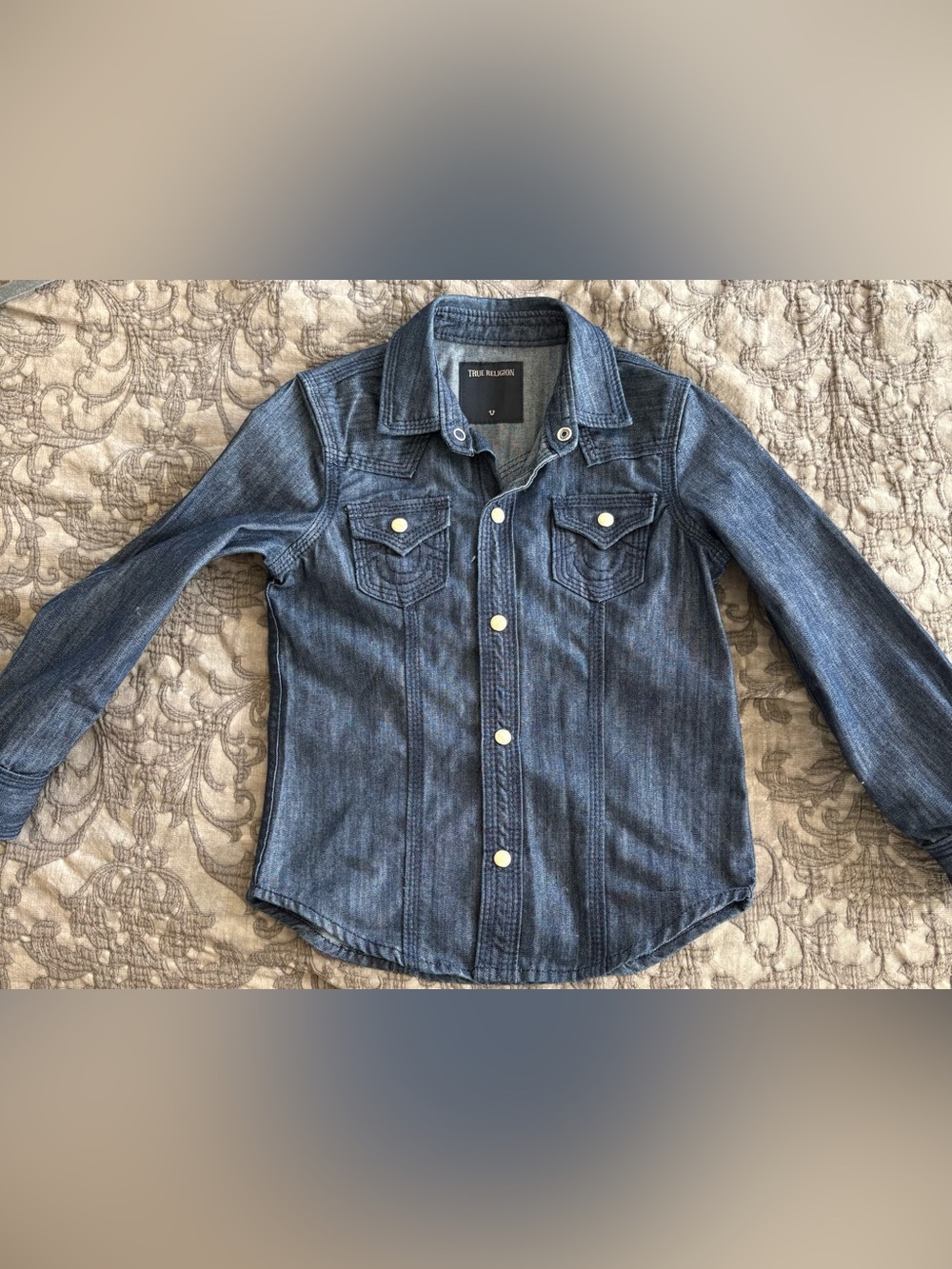 True Religion Kids Denim Button-Down Shirt - Blue